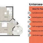 Apartmán Untersee - Seenaehe - Terrasse - Arbeitsplatz